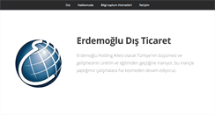 Desktop Screenshot of erdemogludisticaret.com